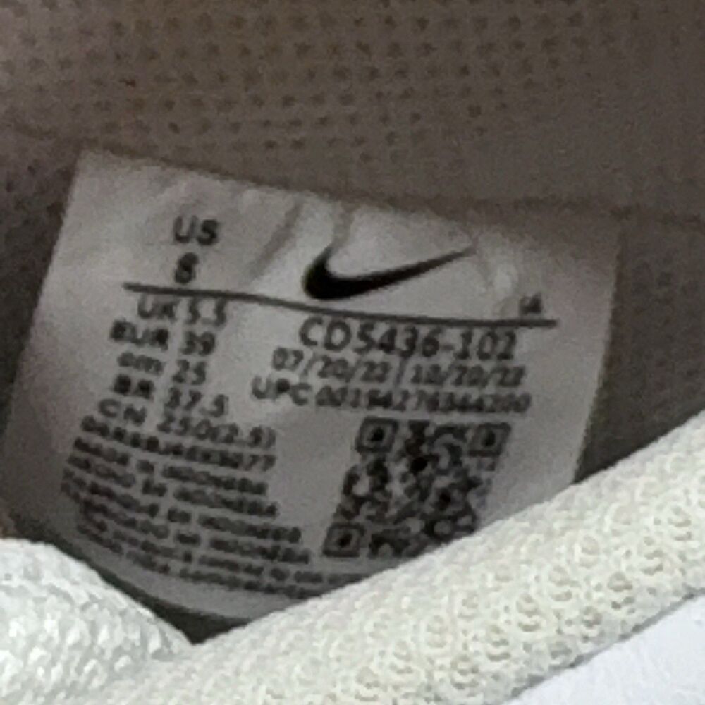 Nike Shoes Womens 8 White Court Vision Mid Leather Casual Walking Sneaker - Picture 8 of 9